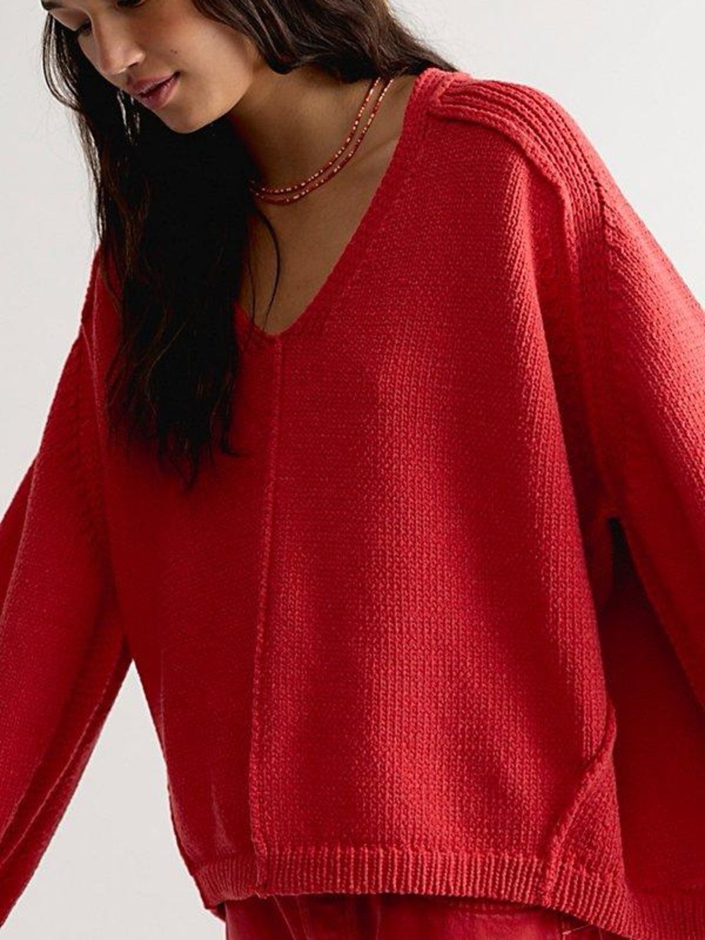 NWT FREE PEOPLE WE THE FREE Monarch Pullover | Tomato MSRP $148